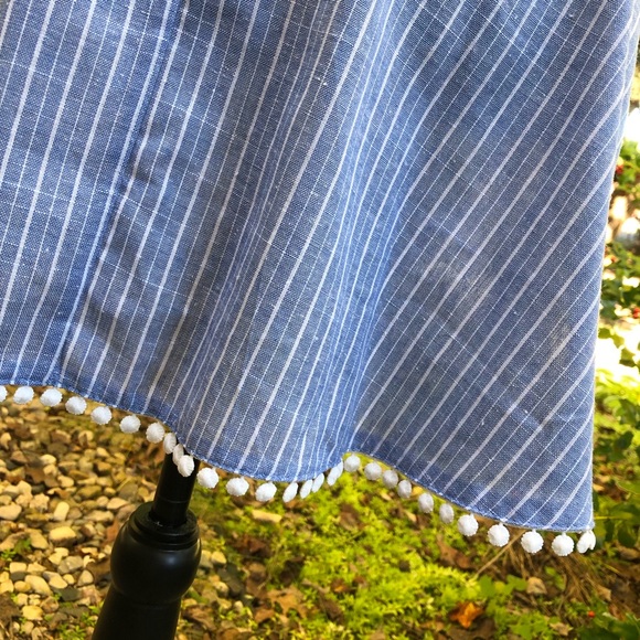 Striped Baby Blue L’Atiste Fringe Skirt - Picture 12 of 14